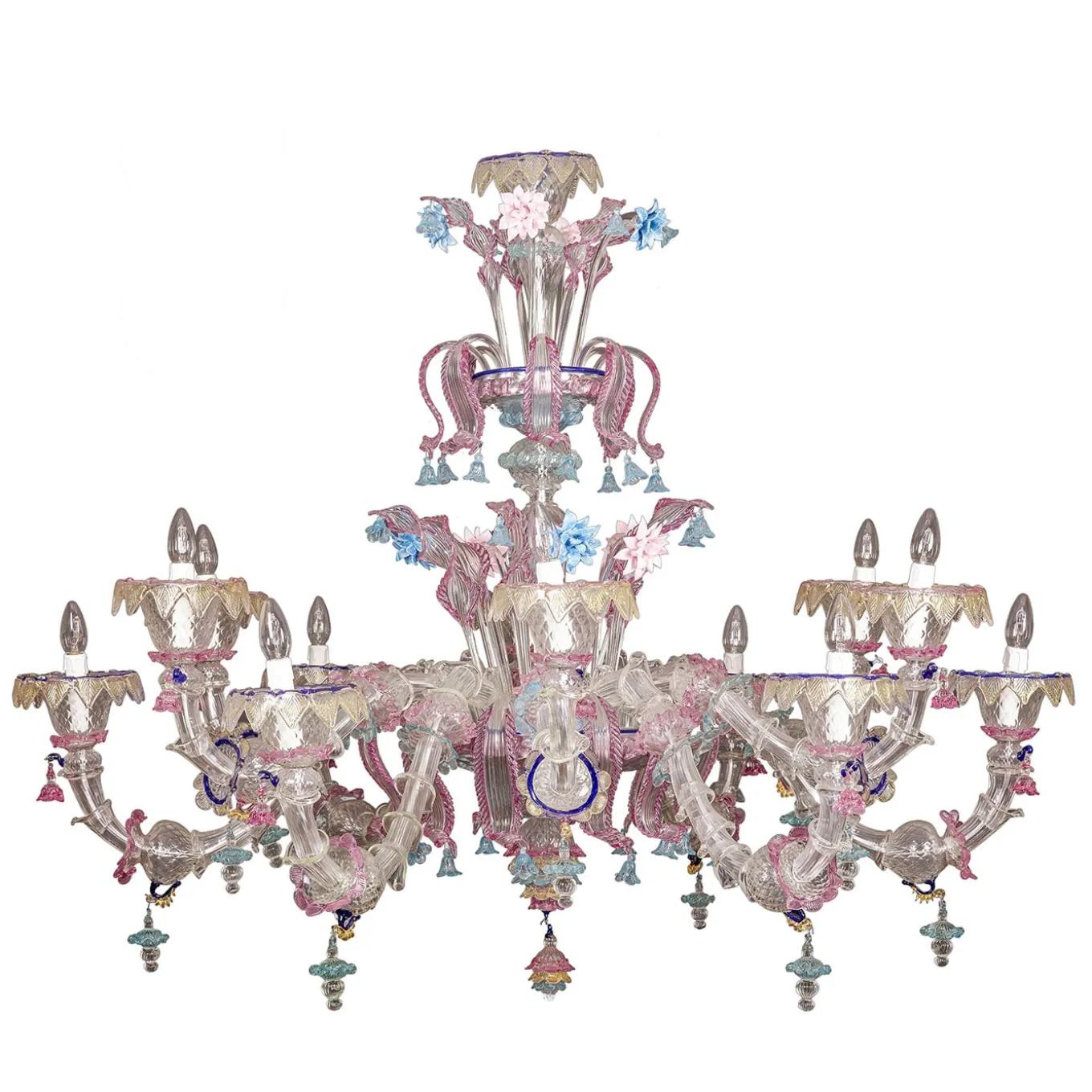 Rezzonico-style Pink Chandelier