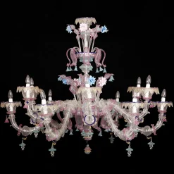 Rezzonico-style Pink Chandelier