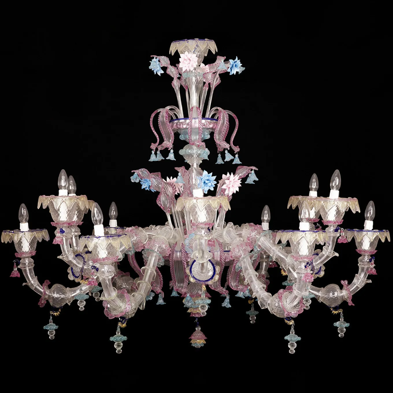 Rezzonico-style Pink Chandelier
