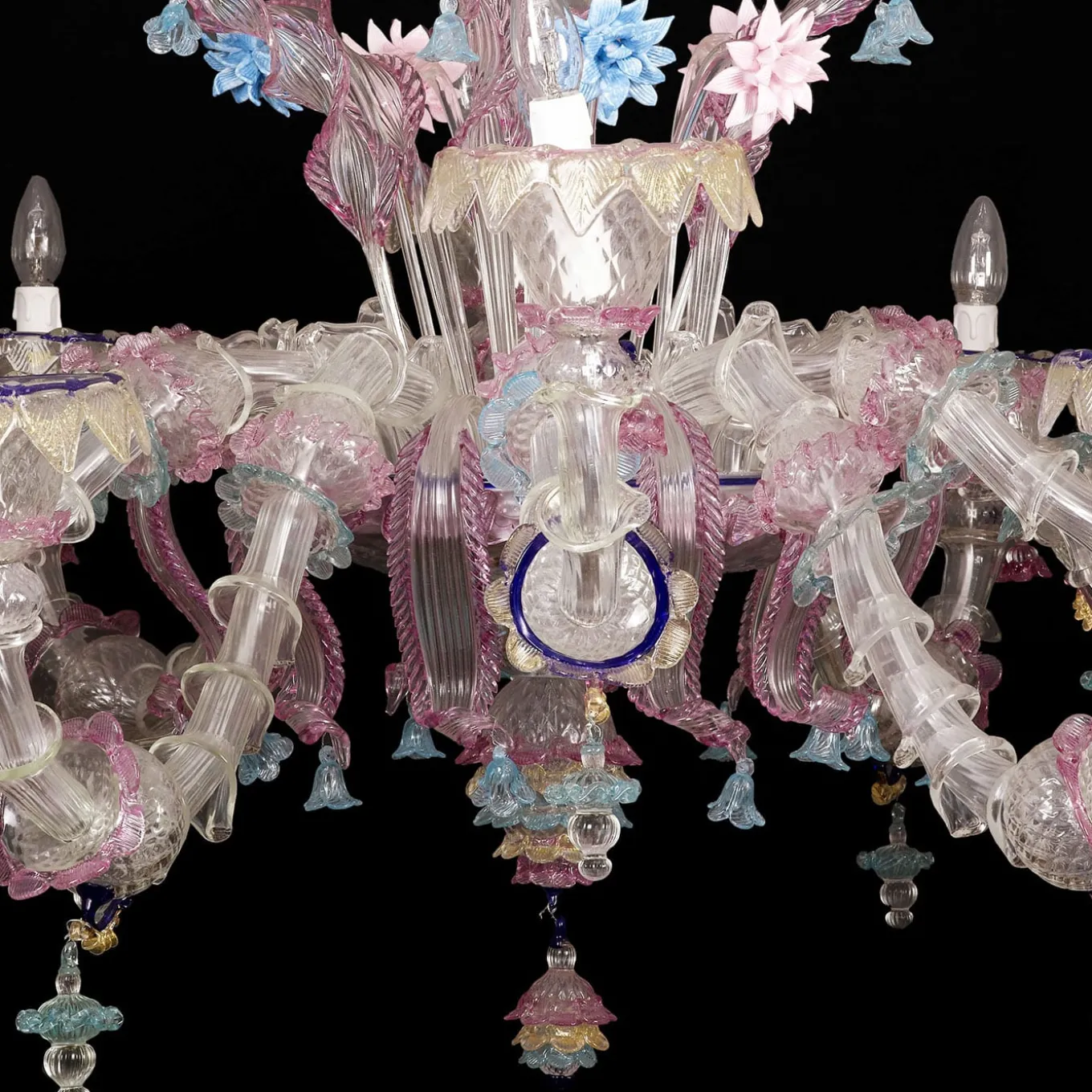 Rezzonico-style Pink Chandelier