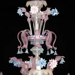 Rezzonico-style Pink Chandelier