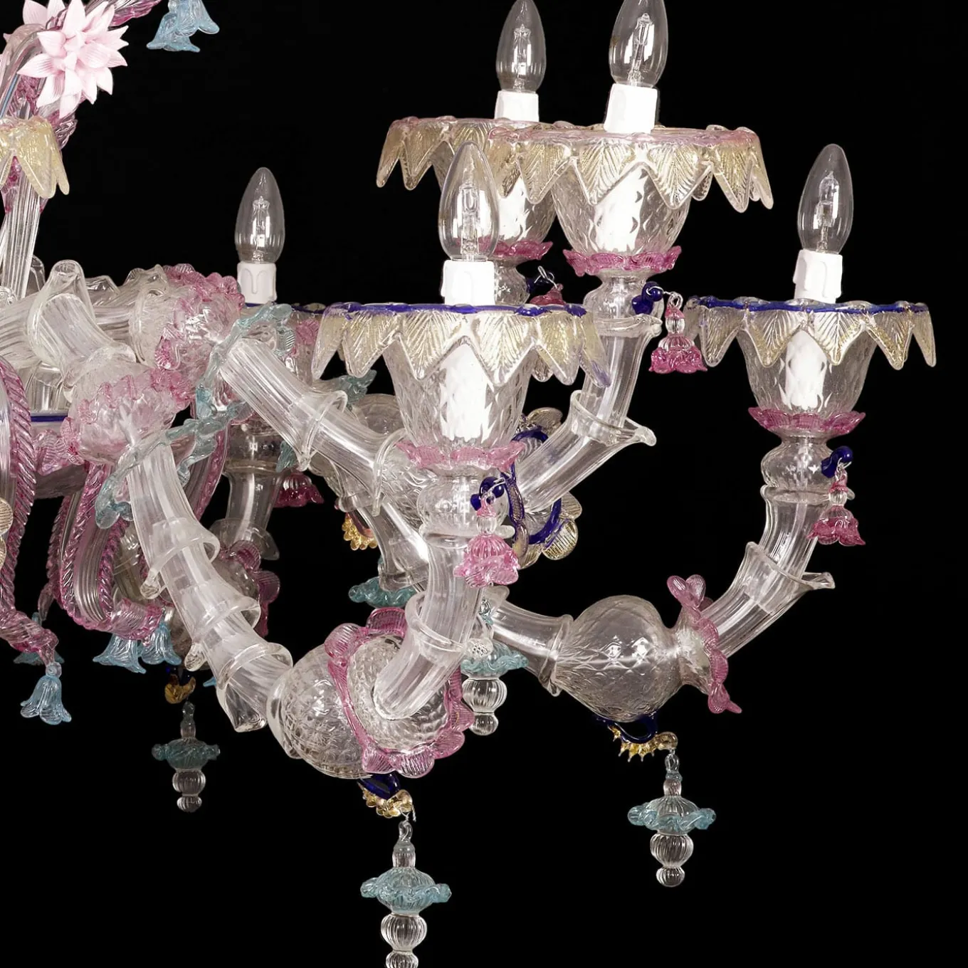 Rezzonico-style Pink Chandelier