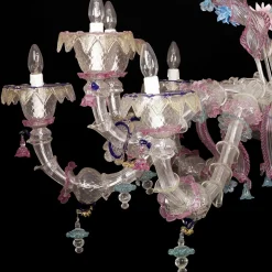 Rezzonico-style Pink Chandelier