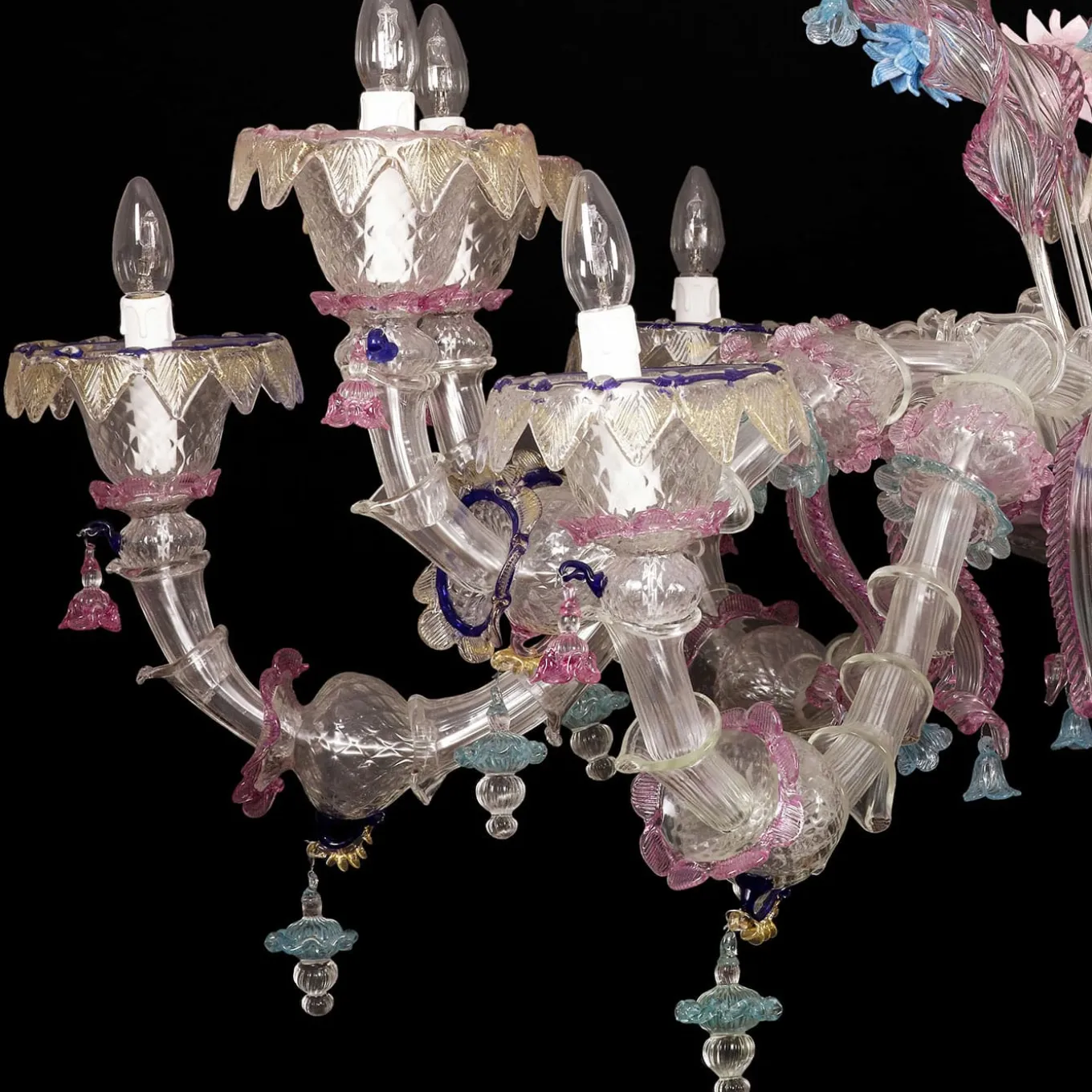 Rezzonico-style Pink Chandelier