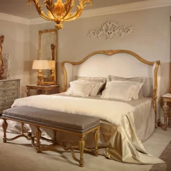 Rialto White & Gold Bed