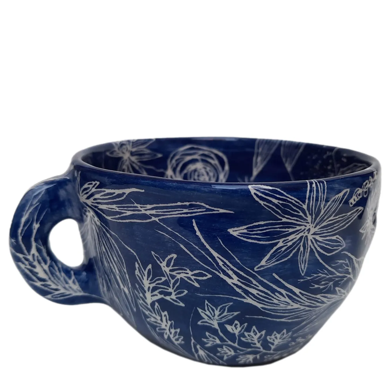 Ricamo Floral Blue Teacup