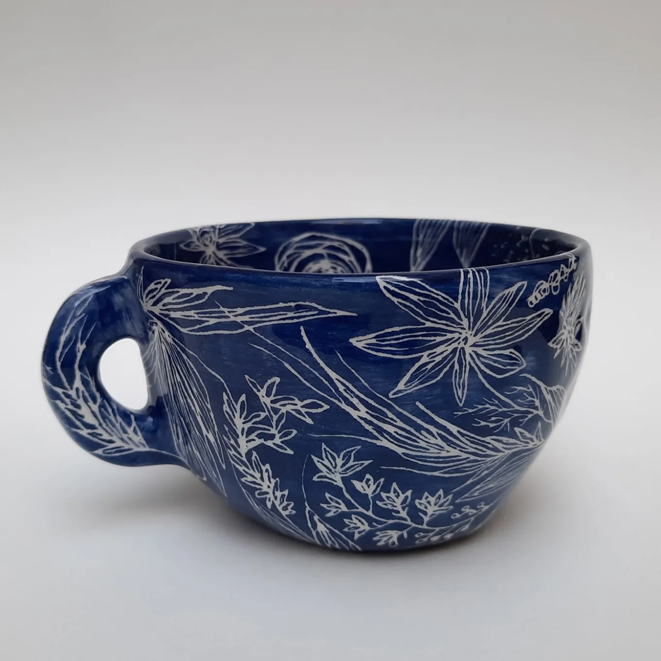 Ricamo Floral Blue Teacup