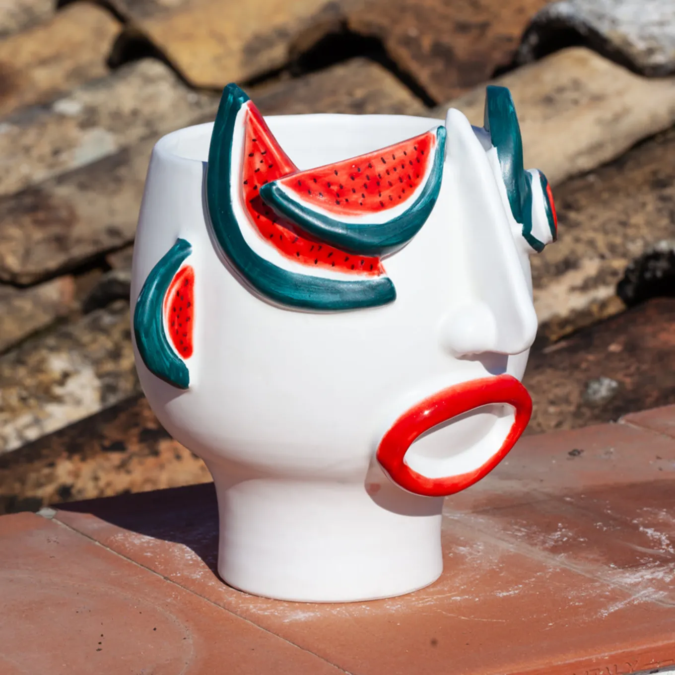 Riccardo Street Vendor of Watermelons Head Vase