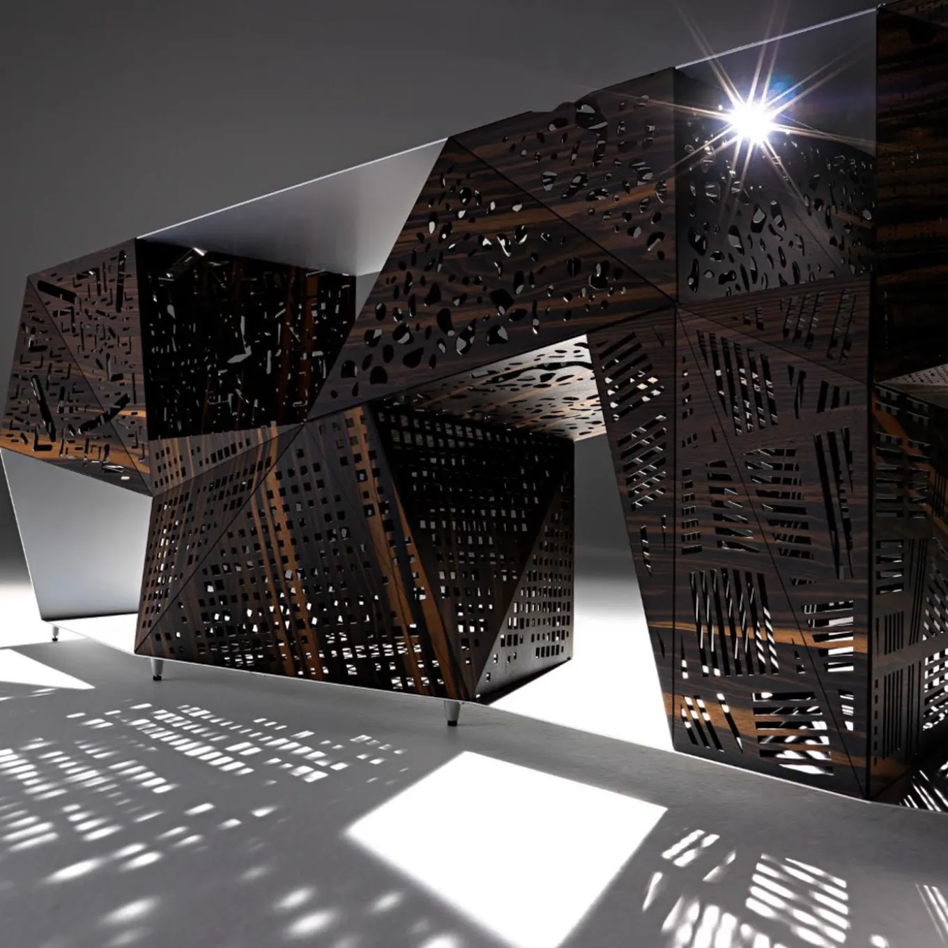 Riddled Sideboard by Steven Holl