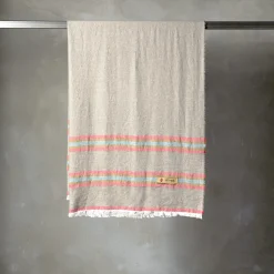 Rigoroso Fringed Polychrome Cashmere & Linen Blanket