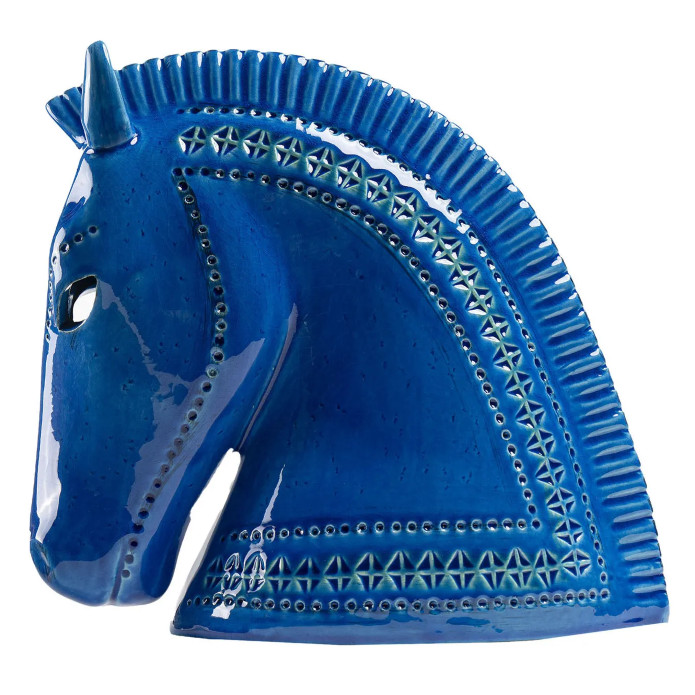 Rimini Blu Horse Head Figurine by Aldo Londi