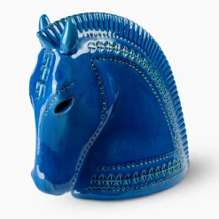 Rimini Blu Horse Head Figurine by Aldo Londi