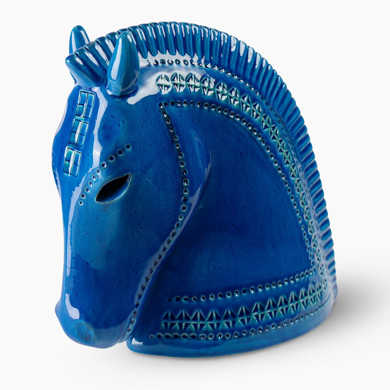 Rimini Blu Horse Head Figurine by Aldo Londi