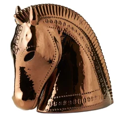 Rimini Rame Horse Head Figurine by Aldo Londi