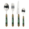 Rinascimento 24-Piece Cutlery Set in Green with Box