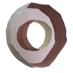 Ring Aura Pink Mirror Lamp By G. Botticelli & P. Paronetto