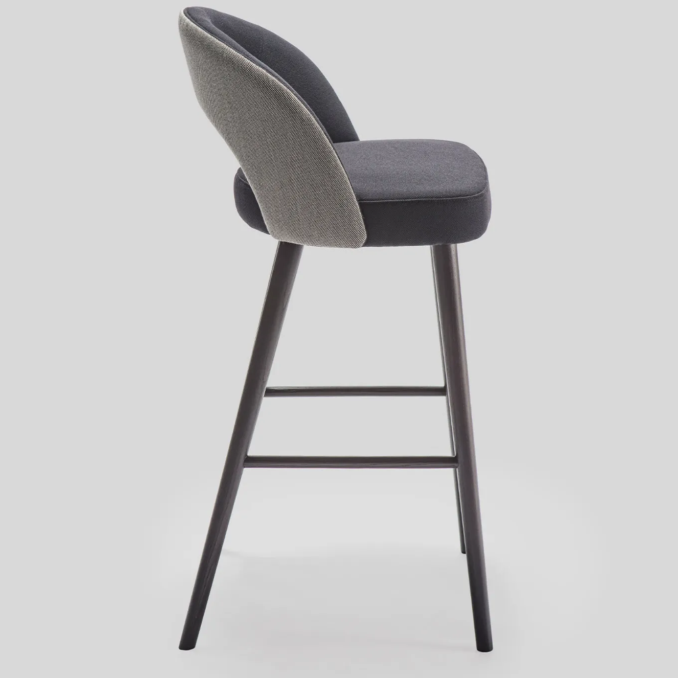 Ring 2-Tone Gray Bar Stool by Balutto Associati