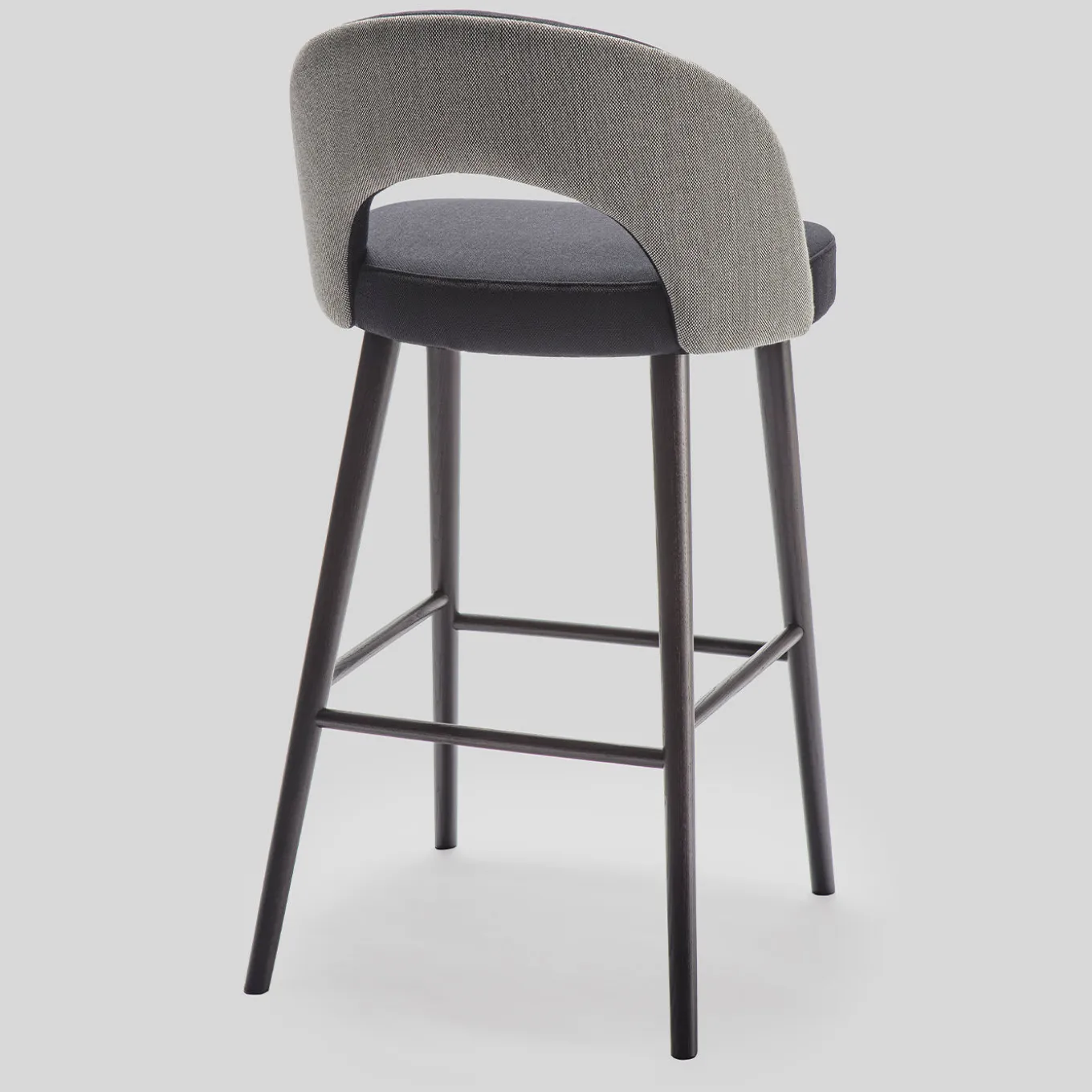 Ring 2-Tone Gray Bar Stool by Balutto Associati