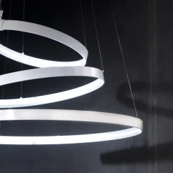 Rings Orizzontale White Pendant Lamp by Valerio Cometti - V12 Design