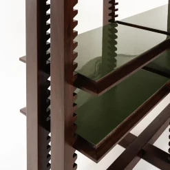 Ritmica Modular Brown Wood Bookcase by Storagemilano