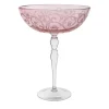 Ritmica Stemmed Pink Glass Bowl