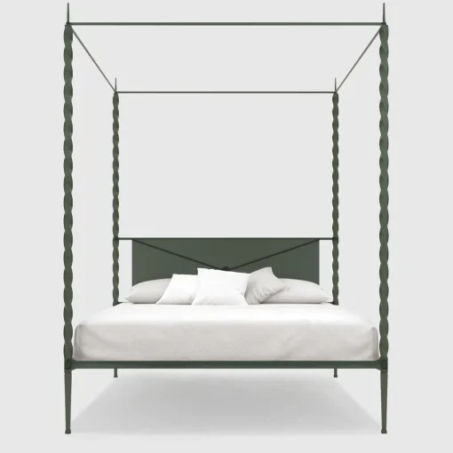 Rito Gray Iron Canopy Double Bed