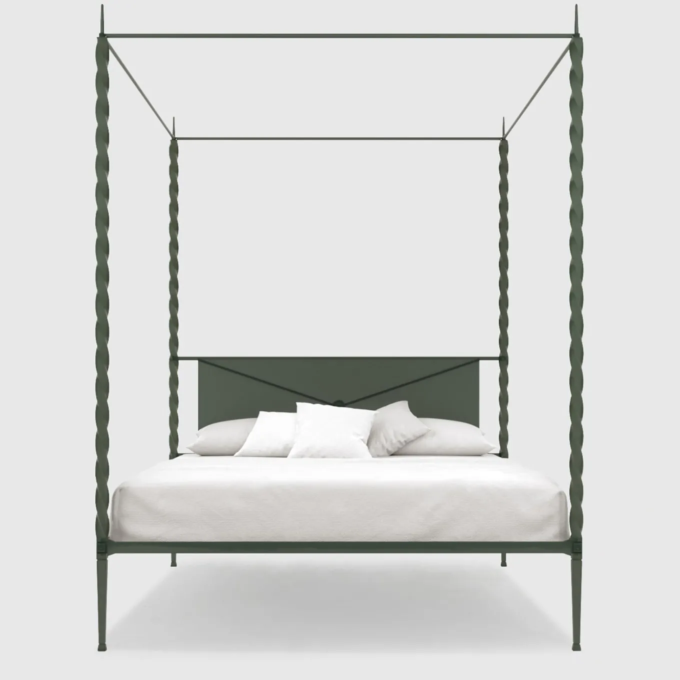 Rito Gray Iron Canopy Double Bed