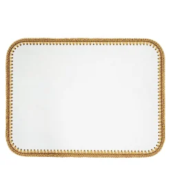 Rochelle Leather & Crochet Placemats Rectangular - Beige