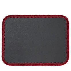Rochelle Leather & Crochet Placemats Rectangular - Red