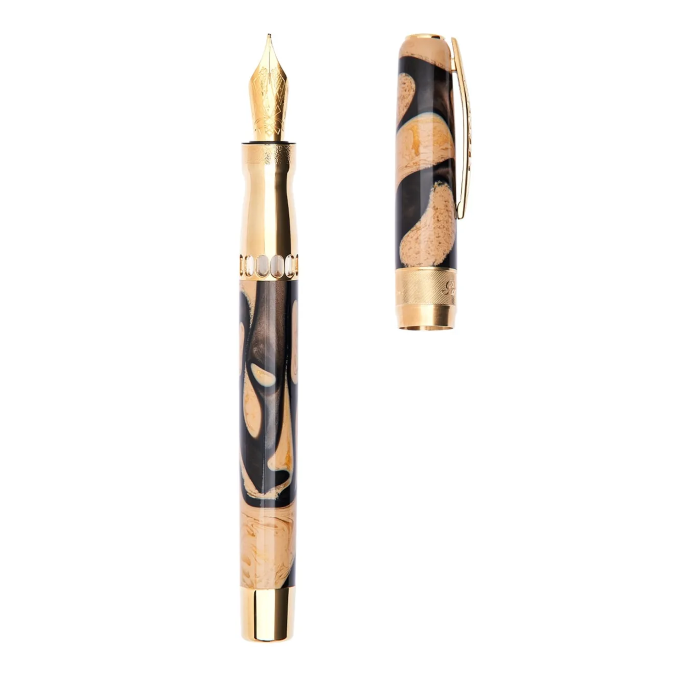 Rock Dune Rollerball Pen with Gold Trims
