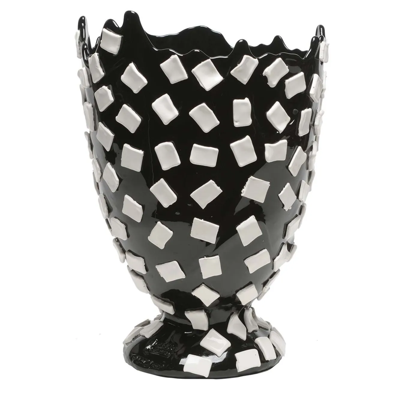 Rock Textile Black Vase by Gaetano Pesce