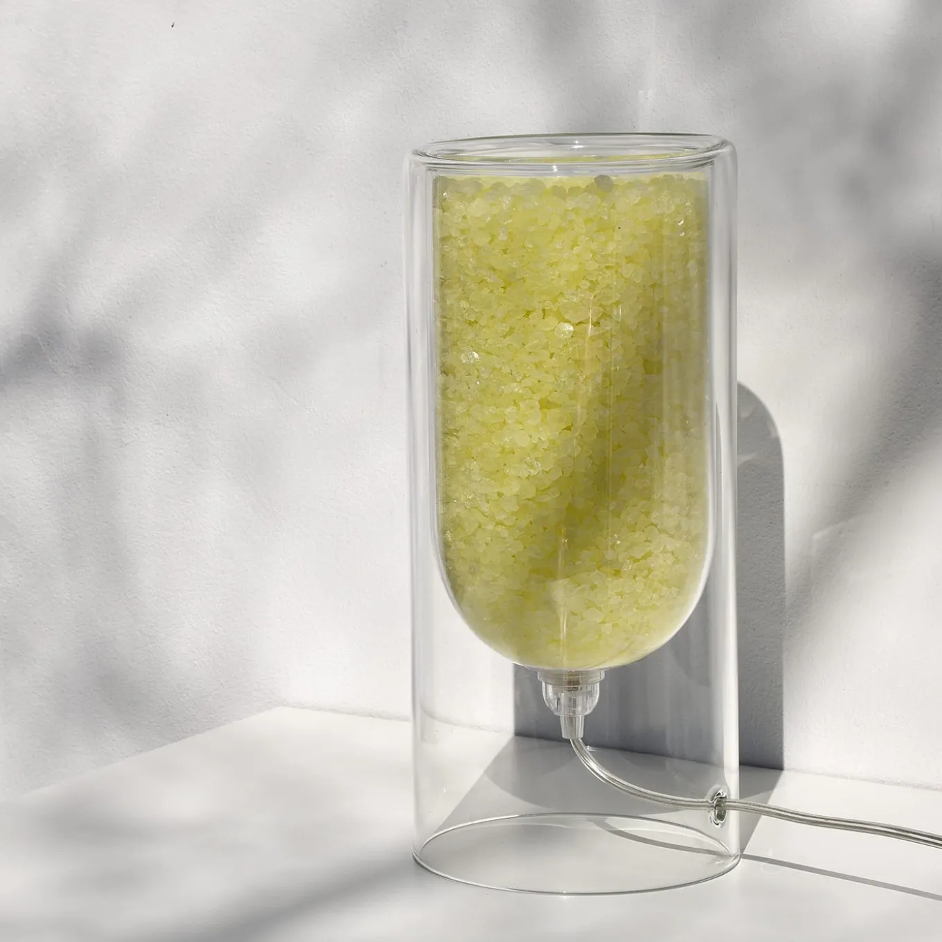 Rocklumìna Spherical S yellow table lamp