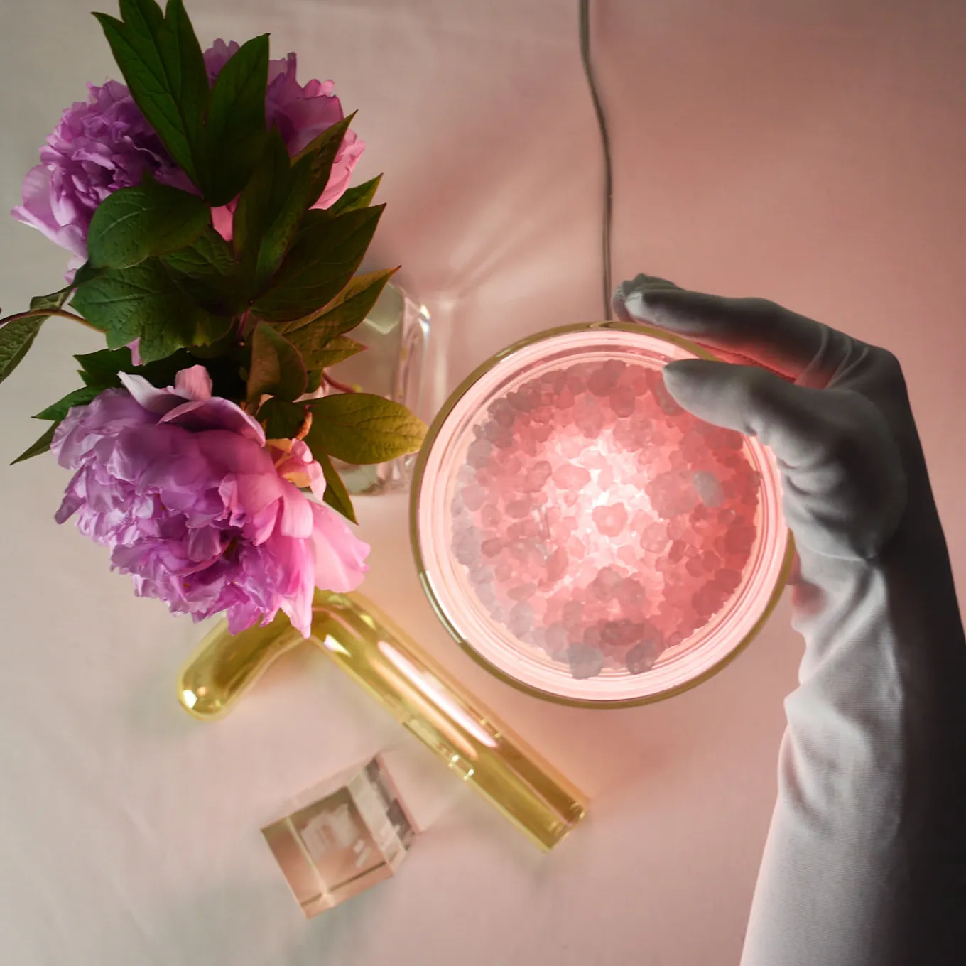 Rocklumìna Spherical XXS Pink Table Lamp