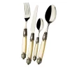 Rococo' 24-Piece Cutlery Set in Ivory with Box