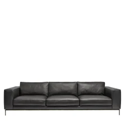 Roger Black Leather Sofa by Dainellistudio