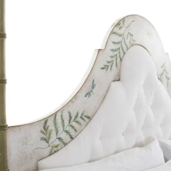 Roma Apple Green Bamboo with Ferns and Butterflies Bed