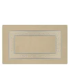 Roma Beige & White Light Blue Bath Mat