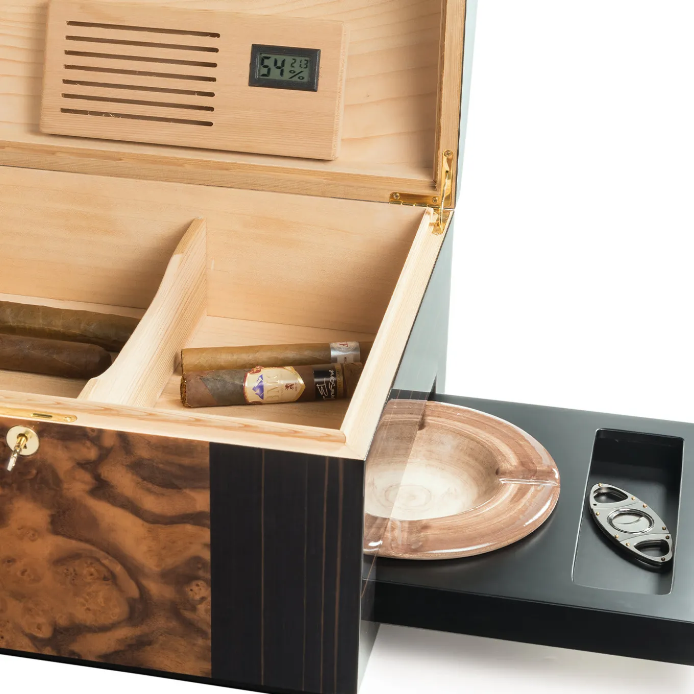 Roma Cigar Case with Ashtray