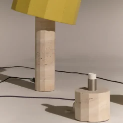 Roma Dodecagon Large Yellow Table Lamp