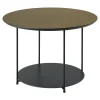 Roma Medium Round Coffee Table With Bronze Spatulated Resin Top