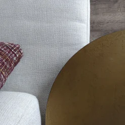 Roma Medium Round Coffee Table With Bronze Spatulated Resin Top