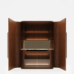 Roma Oak Wood Bar Cabinet