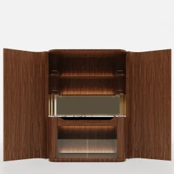 Roma Oak Wood Bar Cabinet