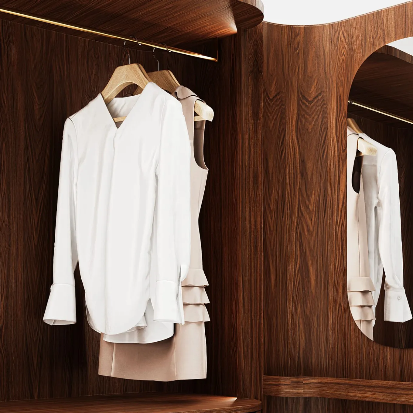 Roma Oak Wood Wardrobe