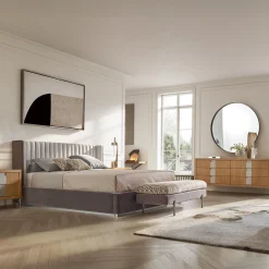 Roma Rectangular Brown Velvet Bench