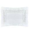 Roma White & Silver Olive US King Sham