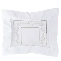 Roma White & Silver Olive Boudoir Sham