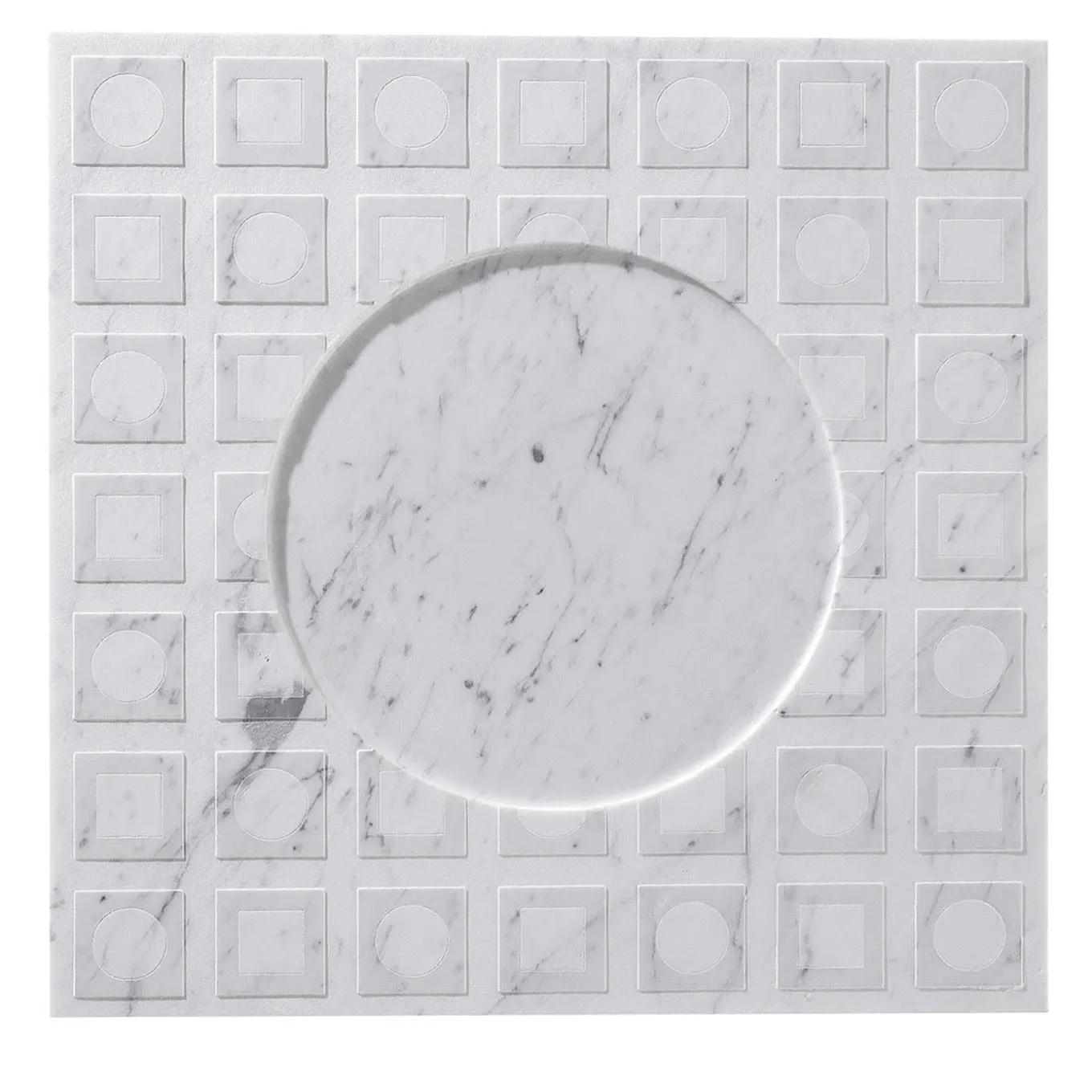 Roma White Carrara Marble Q Plate