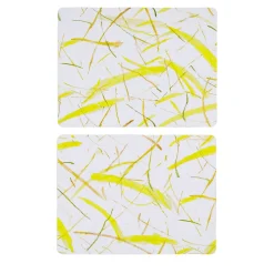 Roman Breeze print glossy wood fiber tablemats