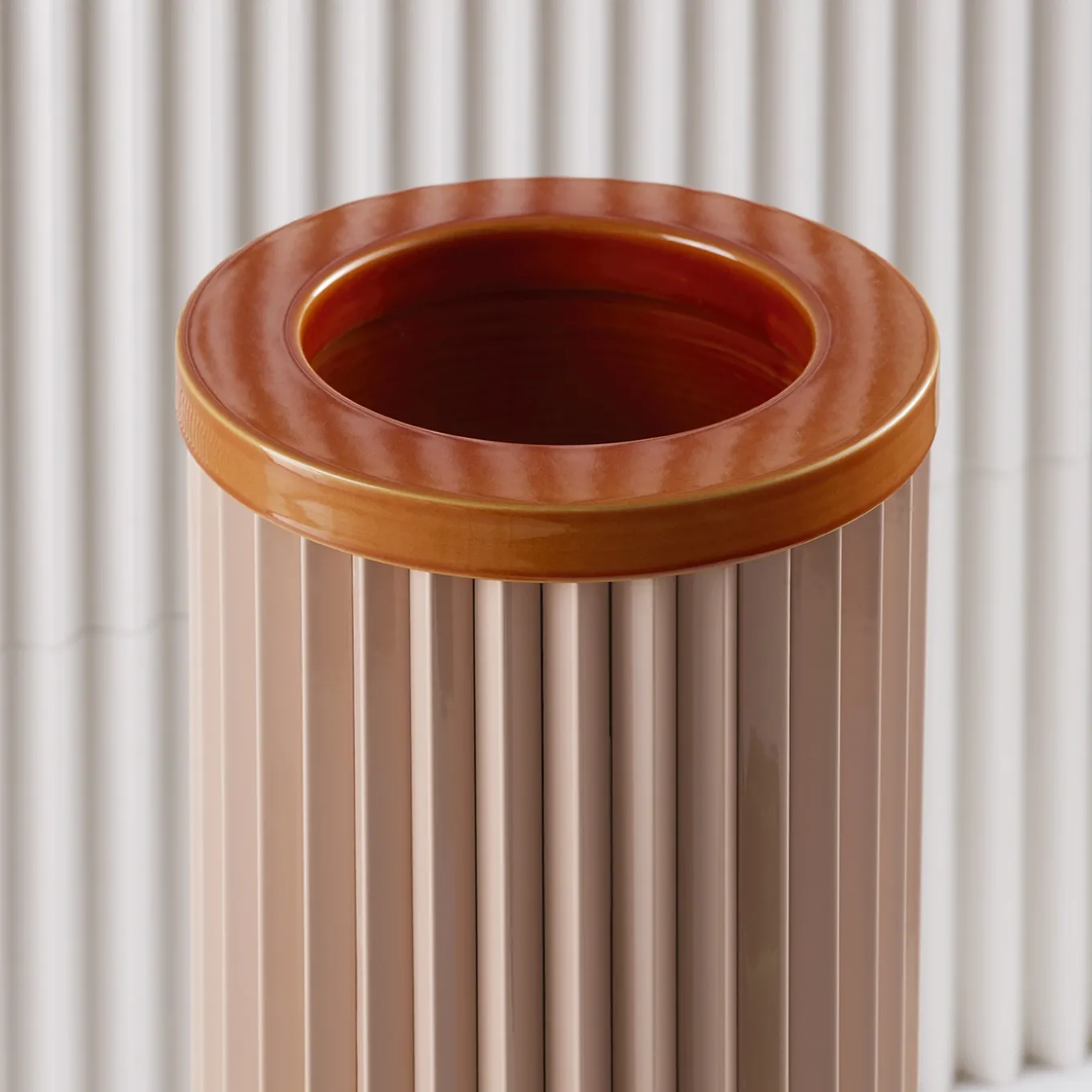Rombini B Brown and Rose Vase by Ronan & Erwan Bouroullec
